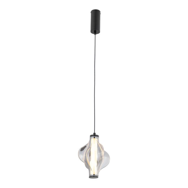 LED Pendelleuchte Graphit 3000K Glas Schwarz Ø18 cm