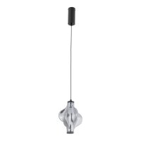 LED Pendelleuchte Graphit 3000K Glas Schwarz Ø18 cm
