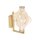 LED Wandleuchte Glas 3000K Metall Messing Rot H:26 cm
