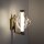 LED Wandleuchte Glas 3000K Metall Messing Rot H:26 cm