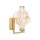 LED Wandleuchte Glas 3000K Metall Messing Rot H:26 cm
