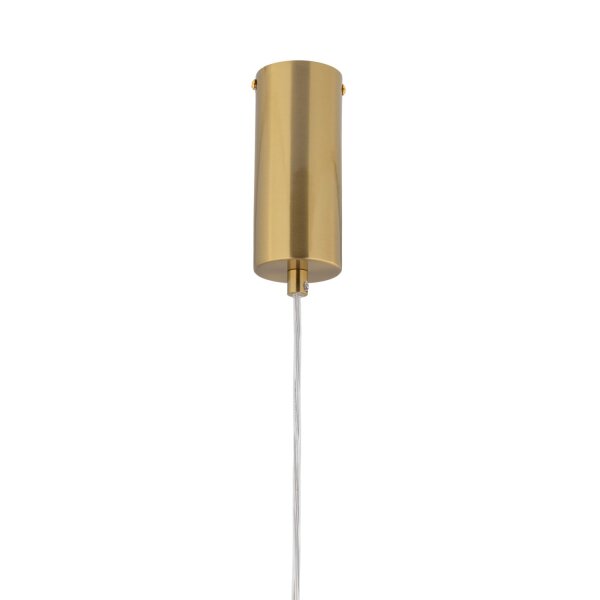LED Pendelleuchte Glas 3000K Metall Messing Rot Ø18 cm