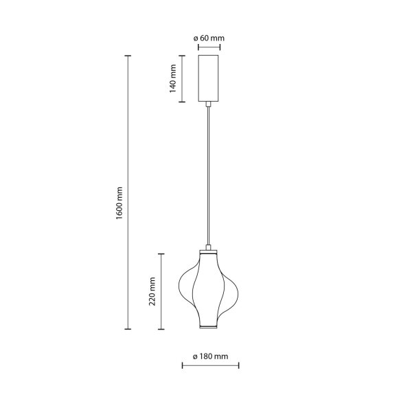 LED Pendelleuchte Messing 3000K Glas Metall Rot Ø18 cm