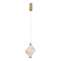 LED Pendelleuchte Messing 3000K Glas Metall Rot...