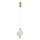 LED Pendelleuchte Messing 3000K Glas Metall Rot Ø18 cm