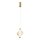 LED Pendelleuchte Messing 3000K Glas Metall Rot Ø18 cm