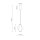 LED Pendelleuchte Messing 3000K Glas Metall Rot Ø18 cm