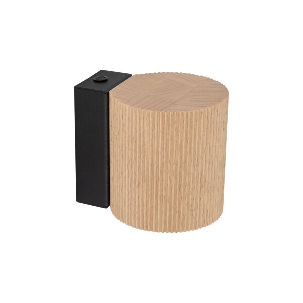 Wandleuchte Downlight Holz Schwarz Buche GU10 H:8,5 cm