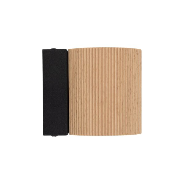 Wandleuchte Downlight Holz Schwarz Buche GU10 H:8,5 cm