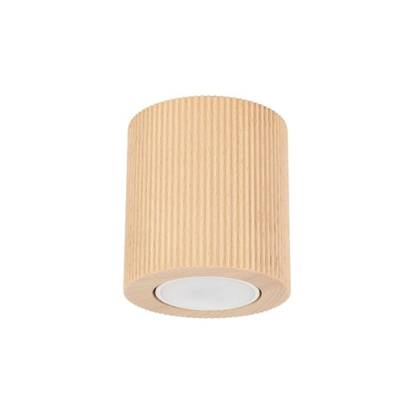 Deckenspot blendarm Holz Buche GU10 rund Ø8 cm Modern