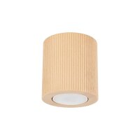 Deckenspot blendarm Holz Buche GU10 rund Ø8 cm Modern