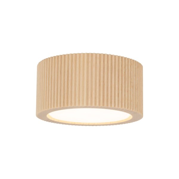 Deckenleuchte blendarm Holz Buche GX53 Ø9,5 cm rund