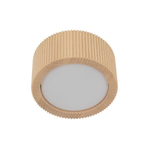 Deckenleuchte blendarm Holz Buche GX53 Ø9,5 cm rund