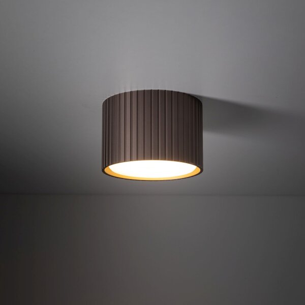 Deckenspot Aluminium Braun GX53 rund Ø8,4 cm 3000K