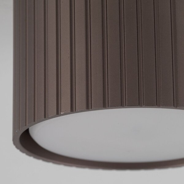 Deckenspot Aluminium Braun GX53 rund Ø8,4 cm 3000K