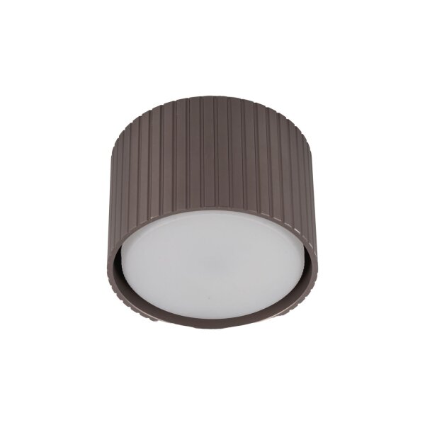 Deckenspot Aluminium Braun GX53 rund Ø8,4 cm 3000K