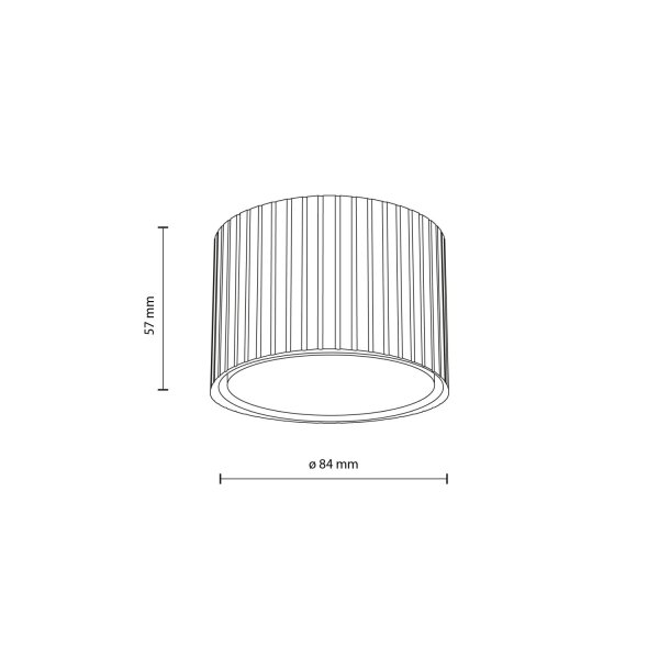 Deckenspot Aluminium Braun GX53 rund Ø8,4 cm 3000K