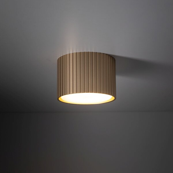 Deckenspot Aluminium Champagner GX53 Ø8,4 cm rund 3000K