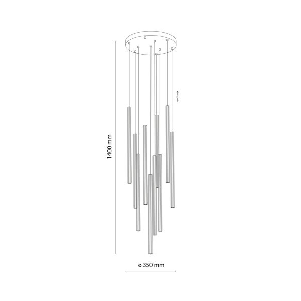 Pendelleuchte mehrflammig Braun G9 B:35 cm dekorativ