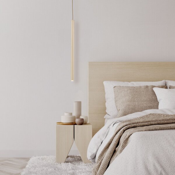 Pendelleuchte Metall Sandfarben Beige G9 B:5,2 cm rund