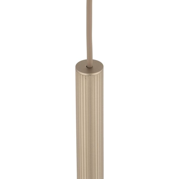Pendelleuchte Sandfarben Beige Metall G9 B:5,2 cm rund