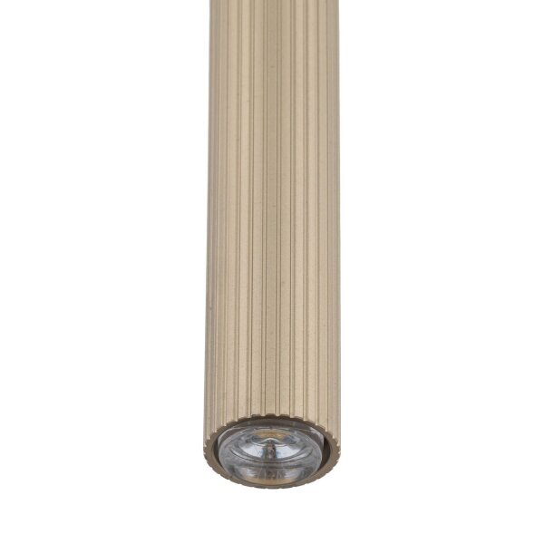 Pendelleuchte Sandfarben Beige Metall G9 B:5,2 cm rund