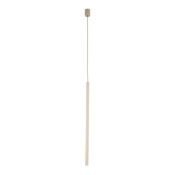 Pendelleuchte Sandfarben Beige Metall G9 B:5,2 cm rund