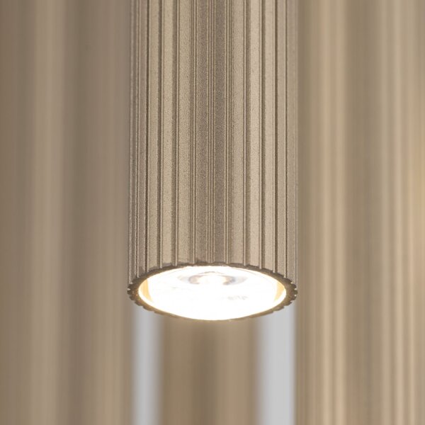 Pendelleuchte mehrflammig Sandfarben Beige G9 B:35 cm