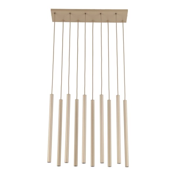 Pendelleuchte mehrflammig Sandfarben Beige G9 L:60 cm