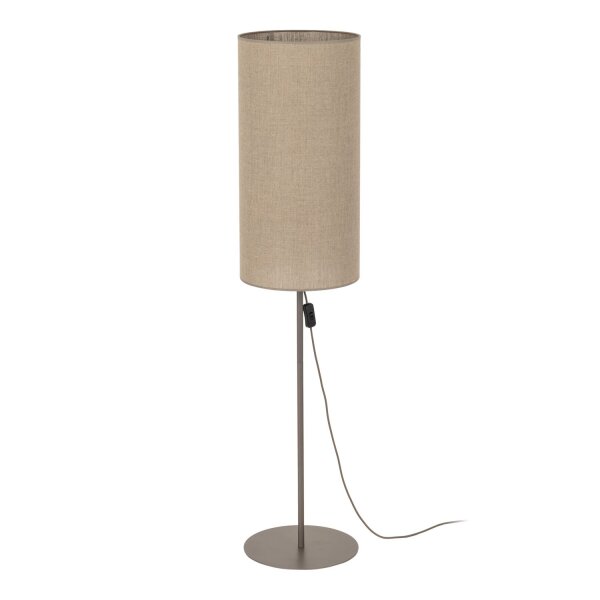 Stehleuchte Stoff Braun rund E27 133 cm klein blendarm