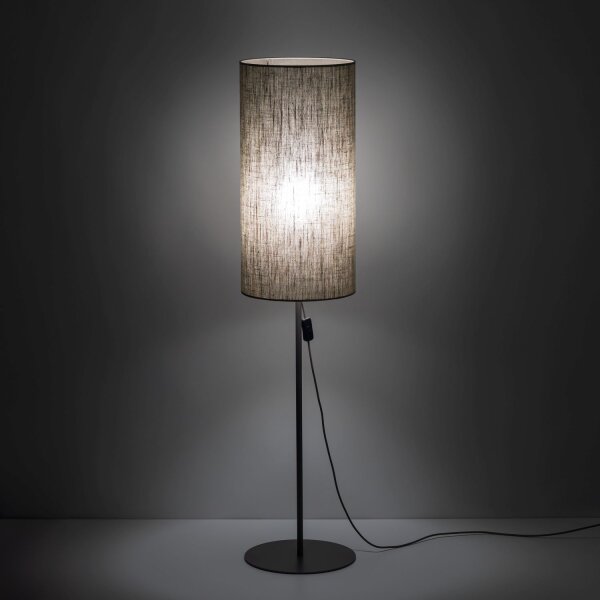Stehleuchte Stoff Braun rund E27 133 cm klein blendarm