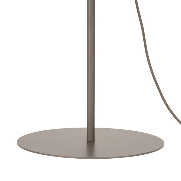 Stehleuchte Stoff Braun rund E27 133 cm klein blendarm