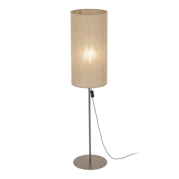 Stehleuchte Stoff Braun rund E27 133 cm klein blendarm
