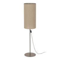 Stehleuchte Stoff Braun rund E27 133 cm klein blendarm