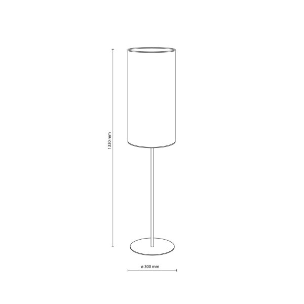 Stehleuchte Stoff Metall Sandfarben Grau E27 H:133 cm