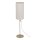Stehleuchte Stoff Metall Sandfarben Grau E27 H:133 cm