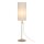 Stehleuchte Stoff Metall Sandfarben Grau E27 H:133 cm