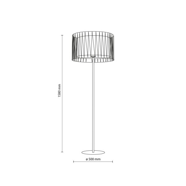 Stehleuchte Stoff Metall Sandfarben E27 158 cm Modern