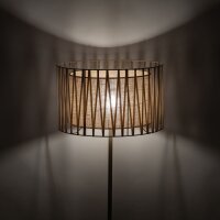 Stehleuchte Stoff Metall Sandfarben E27 158 cm Modern