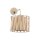 Wandleuchte mit Schalter Stoff Sandfarben E27 H:35 cm