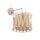 Wandleuchte mit Schalter Stoff Sandfarben E27 H:35 cm