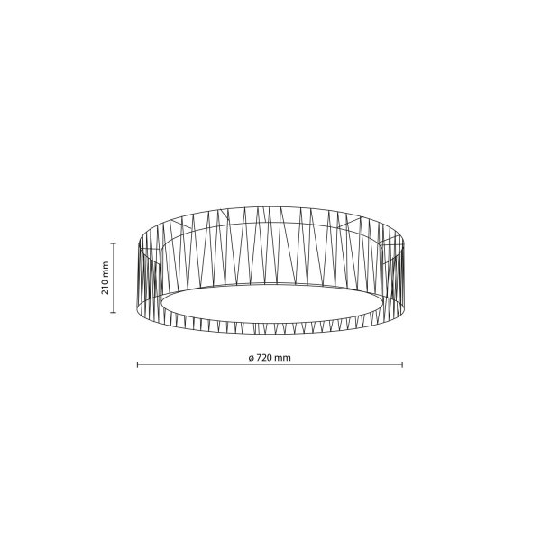 Deckenleuchte 6-flammig Stoff Sandfarben E27 Ø72 cm