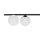 Deckenleuchte 4-flammig Glas Metall Schwarz G9 L:141 cm
