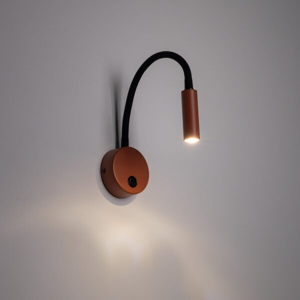 Wandspot mit Schalter verstellbar Kaminrot G9 B:36 cm