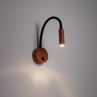 Wandspot mit Schalter verstellbar Kaminrot G9 B:36 cm