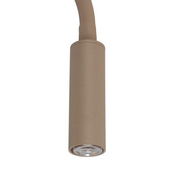 Wandstrahler Sandfarben Schalter G9 B:36 cm flexibel