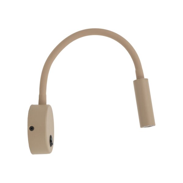 Wandstrahler Sandfarben Schalter G9 B:36 cm flexibel