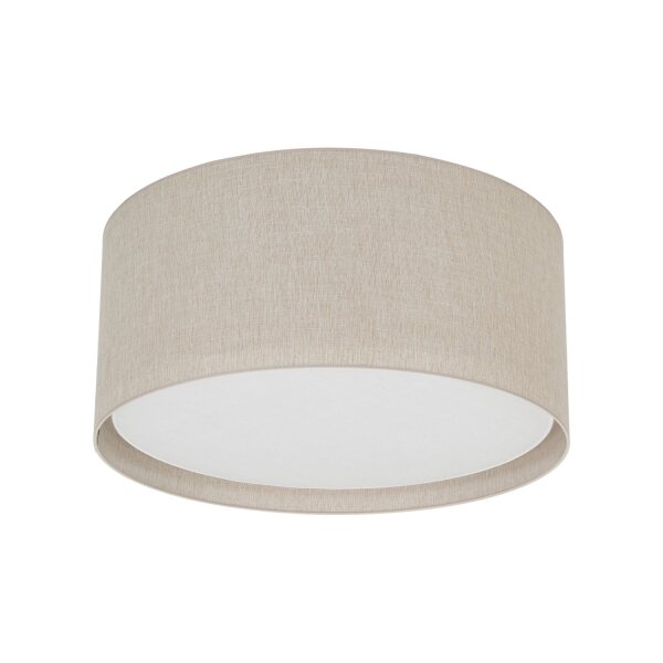 Deckenleuchte 6-flammig Stoff Beige E27 Ø77 cm rund