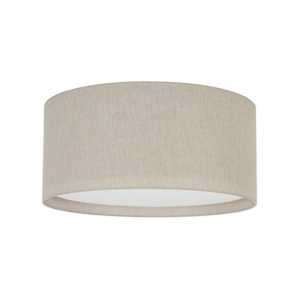 Deckenleuchte 6-flammig Stoff Beige E27 Ø77 cm rund