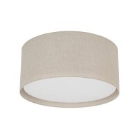 Deckenleuchte 6-flammig Stoff Beige E27 Ø77 cm rund